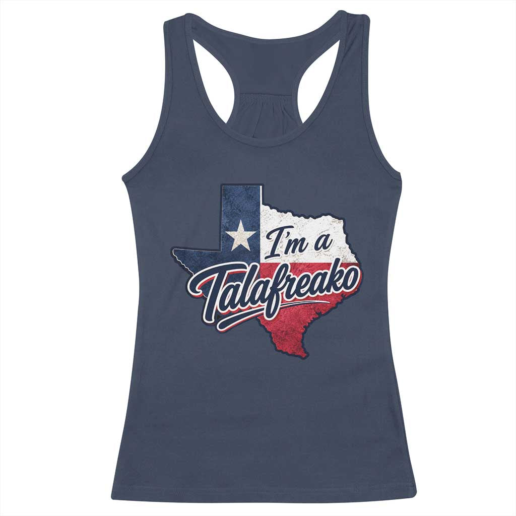 I Am A Talafreako James Talarico Racerback Tank Top US Senate Vintage Texas Map