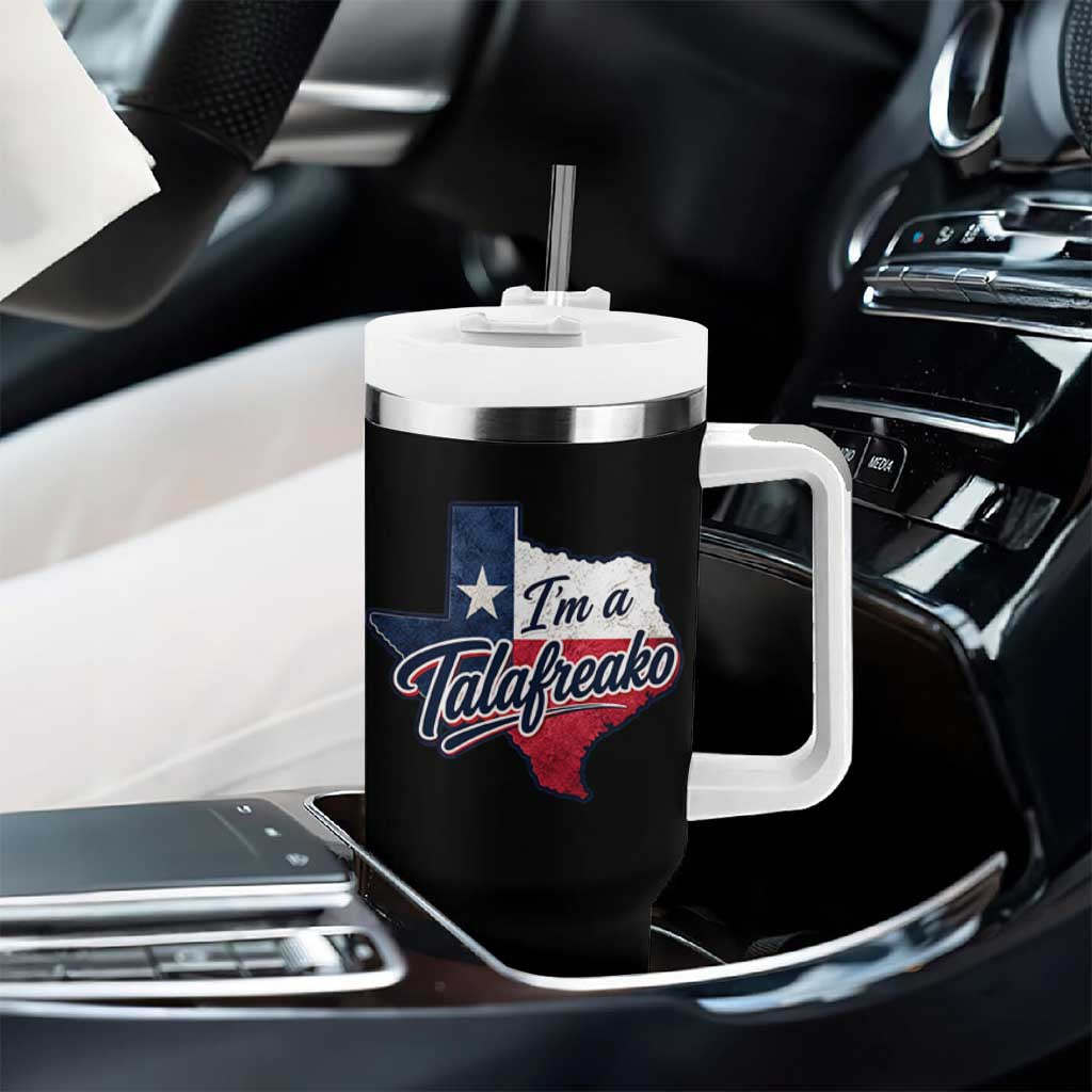 I Am A Talafreako James Talarico Tumbler With Handle US Senate Vintage Texas Map