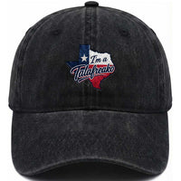 I Am A Talafreako James Talarico Washed Cotton Baseball Cap US Senate Vintage Texas Map