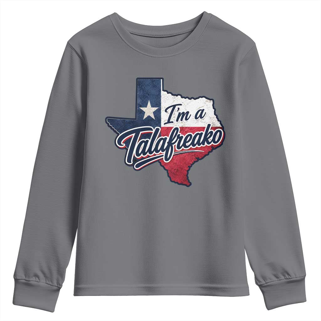 I Am A Talafreako James Talarico Youth Sweatshirt US Senate Vintage Texas Map