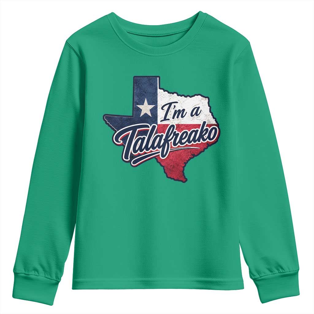 I Am A Talafreako James Talarico Youth Sweatshirt US Senate Vintage Texas Map