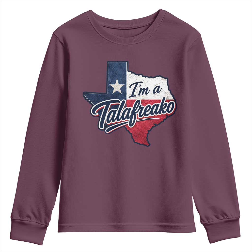I Am A Talafreako James Talarico Youth Sweatshirt US Senate Vintage Texas Map