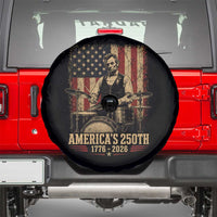 America's 250th Abraham Lincoln Playing Guitar 1776 2026 Spare Tire Cover Funny Electric Guitar Player
