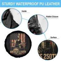 America's 250th Abraham Lincoln Playing Guitar 1776 2026 Spare Tire Cover Funny Electric Guitar Player