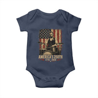 America's 250th Abraham Lincoln Playing Guitar 1776 2026 Baby Onesie Funny Electric Guitar Player