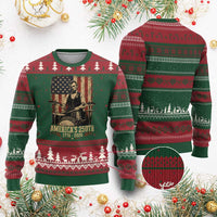 America's 250th Abraham Lincoln Playing Guitar 1776 2026 Ugly Christmas Sweater Funny Electric Guitar Player