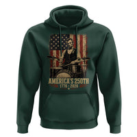 America's 250th Abraham Lincoln Playing Guitar 1776 2026 Hoodie Funny Electric Guitar Player