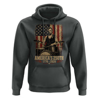 America's 250th Abraham Lincoln Playing Guitar 1776 2026 Hoodie Funny Electric Guitar Player