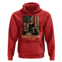 America's 250th Abraham Lincoln Playing Guitar 1776 2026 Hoodie Funny Electric Guitar Player
