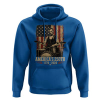 America's 250th Abraham Lincoln Playing Guitar 1776 2026 Hoodie Funny Electric Guitar Player