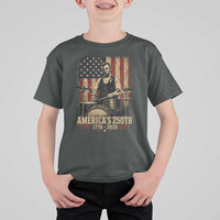 America's 250th Abraham Lincoln Playing Guitar 1776 2026 T Shirt For Kid Funny Electric Guitar Player