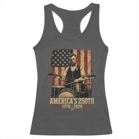 America's 250th Abraham Lincoln Playing Guitar 1776 2026 Racerback Tank Top Funny Electric Guitar Player