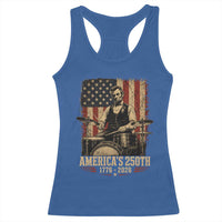 America's 250th Abraham Lincoln Playing Guitar 1776 2026 Racerback Tank Top Funny Electric Guitar Player