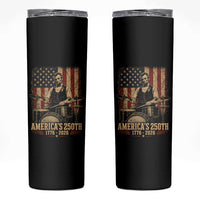 America's 250th Abraham Lincoln Playing Guitar 1776 2026 Skinny Tumbler Funny Electric Guitar Player