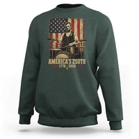 America's 250th Abraham Lincoln Playing Guitar 1776 2026 Sweatshirt Funny Electric Guitar Player