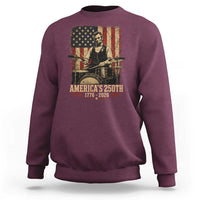 America's 250th Abraham Lincoln Playing Guitar 1776 2026 Sweatshirt Funny Electric Guitar Player