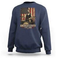 America's 250th Abraham Lincoln Playing Guitar 1776 2026 Sweatshirt Funny Electric Guitar Player