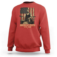 America's 250th Abraham Lincoln Playing Guitar 1776 2026 Sweatshirt Funny Electric Guitar Player
