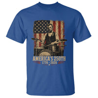 America's 250th Abraham Lincoln Playing Guitar 1776 2026 T Shirt Funny Electric Guitar Player
