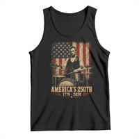 America's 250th Abraham Lincoln Playing Guitar 1776 2026 Tank Top Funny Electric Guitar Player
