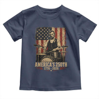 America's 250th Abraham Lincoln Playing Guitar 1776 2026 Toddler T Shirt Funny Electric Guitar Player