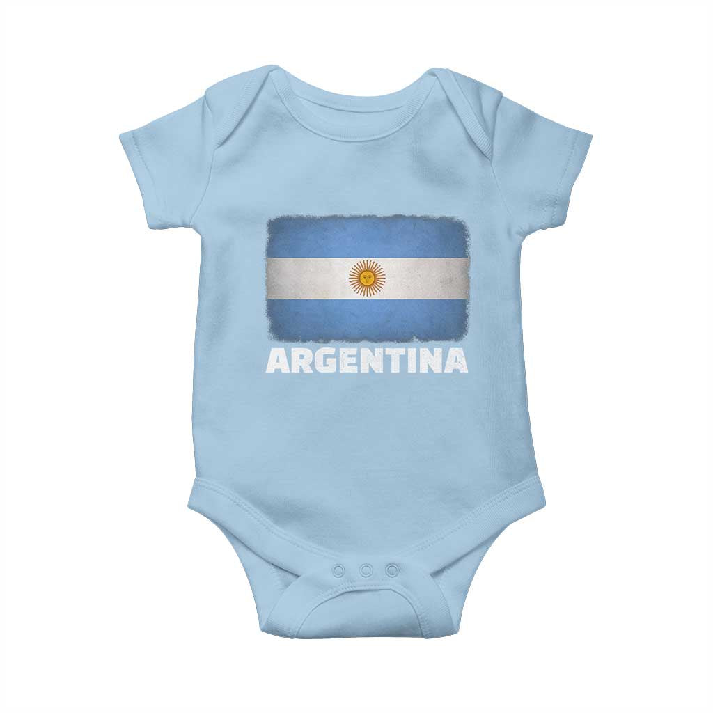 Vintage Argentina Flag Sun of May Argentinian Souvenir Baby Onesie