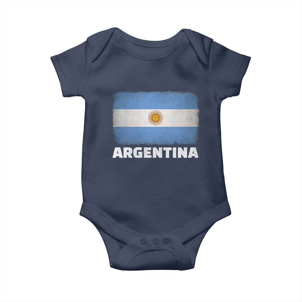 Vintage Argentina Flag Sun of May Argentinian Souvenir Baby Onesie