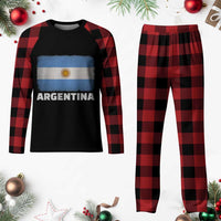 Vintage Argentina Flag Sun of May Argentinian Souvenir Plaid Pajama Set