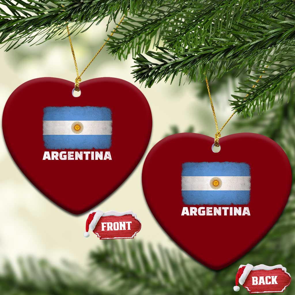 Vintage Argentina Flag Sun of May Argentinian Souvenir Ceramic Ornament