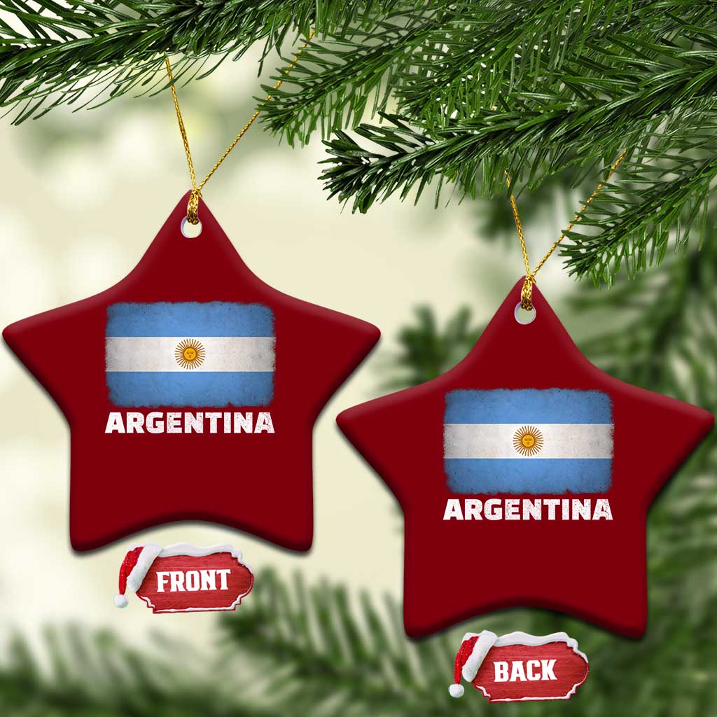 Vintage Argentina Flag Sun of May Argentinian Souvenir Ceramic Ornament