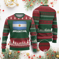 Vintage Argentina Flag Sun of May Argentinian Souvenir Ugly Christmas Sweater