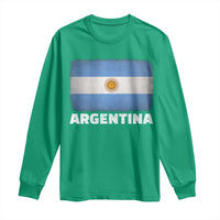 Vintage Argentina Flag Sun of May Argentinian Souvenir Long Sleeve Shirt