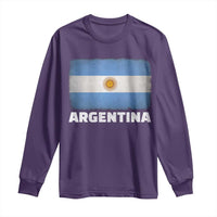 Vintage Argentina Flag Sun of May Argentinian Souvenir Long Sleeve Shirt