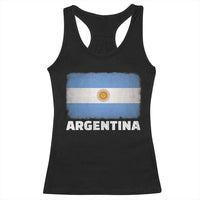Vintage Argentina Flag Sun of May Argentinian Souvenir Racerback Tank Top