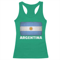 Vintage Argentina Flag Sun of May Argentinian Souvenir Racerback Tank Top