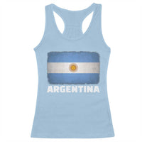 Vintage Argentina Flag Sun of May Argentinian Souvenir Racerback Tank Top