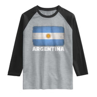 Vintage Argentina Flag Sun of May Argentinian Souvenir Raglan Shirt