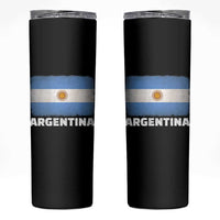 Vintage Argentina Flag Sun of May Argentinian Souvenir Skinny Tumbler