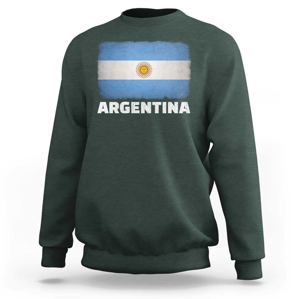 Vintage Argentina Flag Sun of May Argentinian Souvenir Sweatshirt