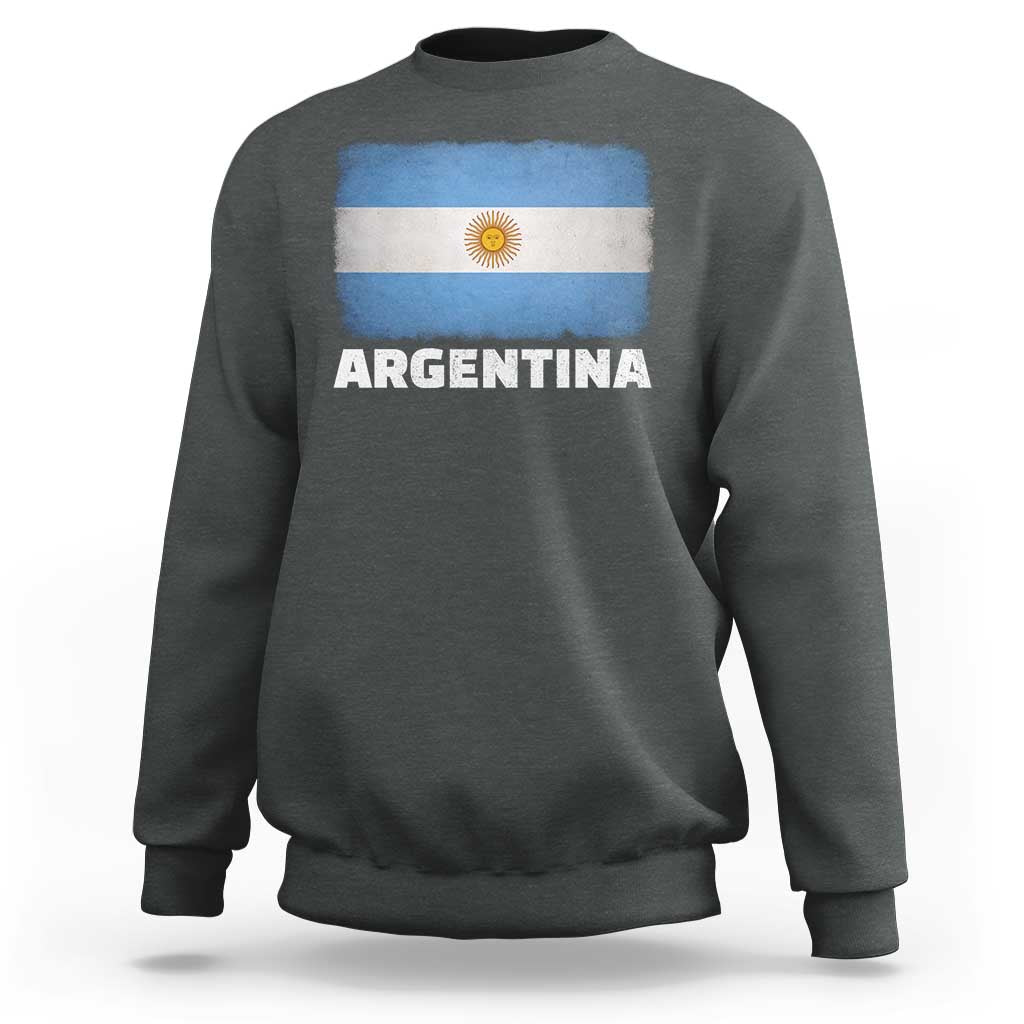 Vintage Argentina Flag Sun of May Argentinian Souvenir Sweatshirt