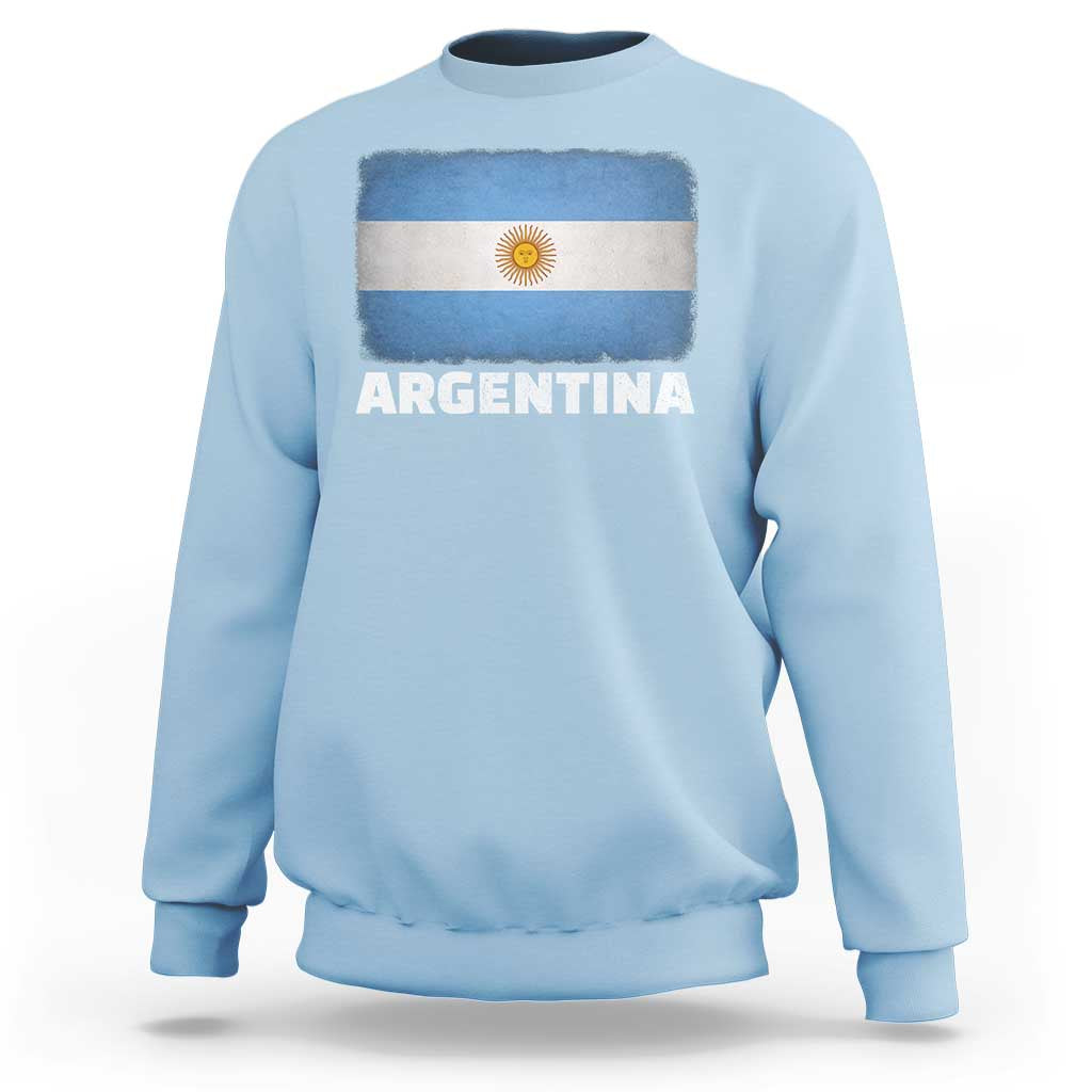 Vintage Argentina Flag Sun of May Argentinian Souvenir Sweatshirt