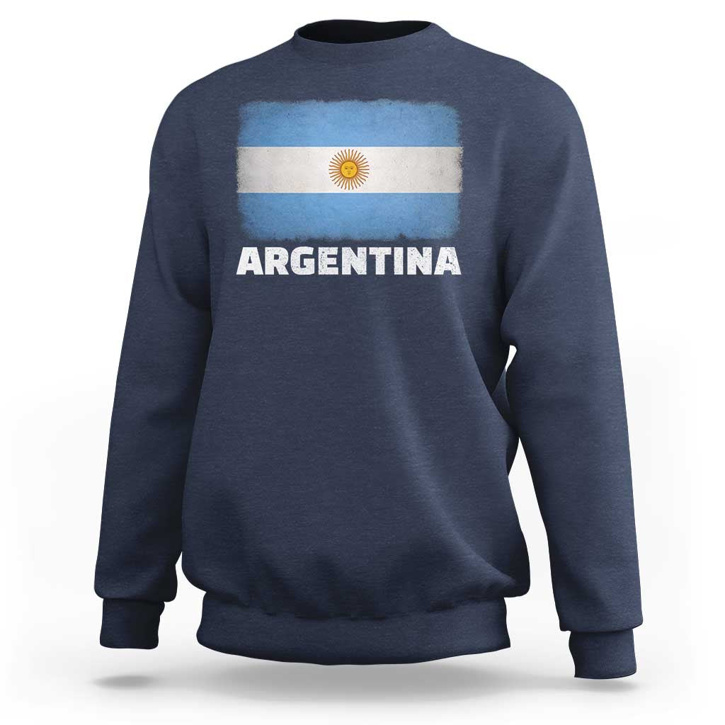 Vintage Argentina Flag Sun of May Argentinian Souvenir Sweatshirt