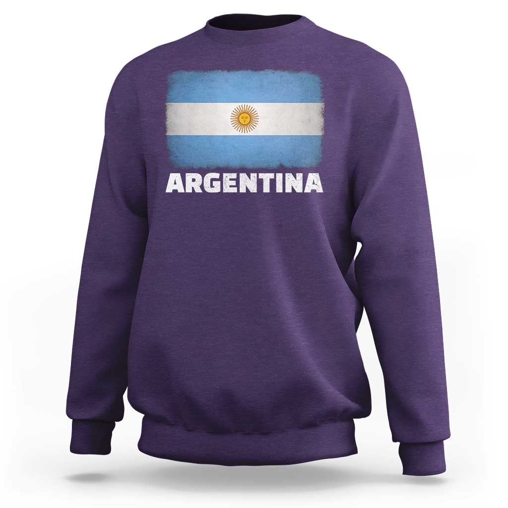 Vintage Argentina Flag Sun of May Argentinian Souvenir Sweatshirt