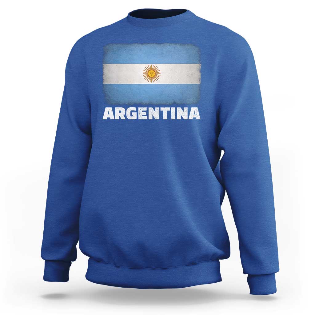 Vintage Argentina Flag Sun of May Argentinian Souvenir Sweatshirt