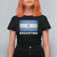 Vintage Argentina Flag Sun of May Argentinian Souvenir T Shirt For Women