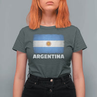 Vintage Argentina Flag Sun of May Argentinian Souvenir T Shirt For Women