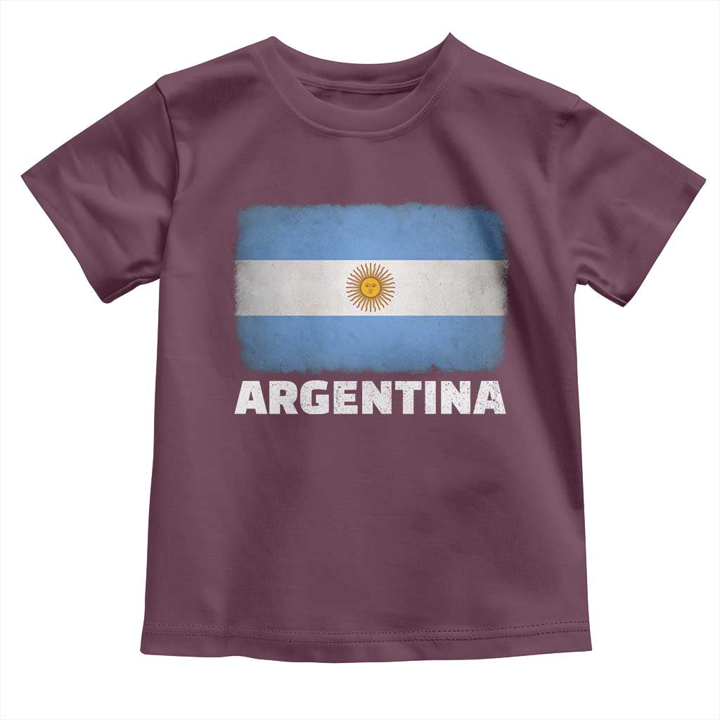Vintage Argentina Flag Sun of May Argentinian Souvenir Toddler T Shirt