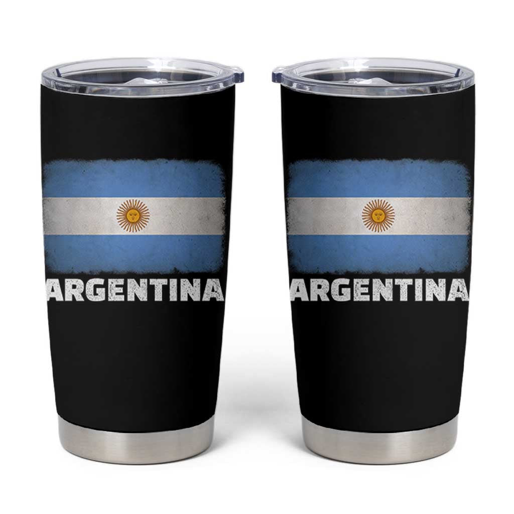 Vintage Argentina Flag Sun of May Argentinian Souvenir Tumbler Cup