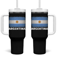 Vintage Argentina Flag Sun of May Argentinian Souvenir Tumbler With Handle