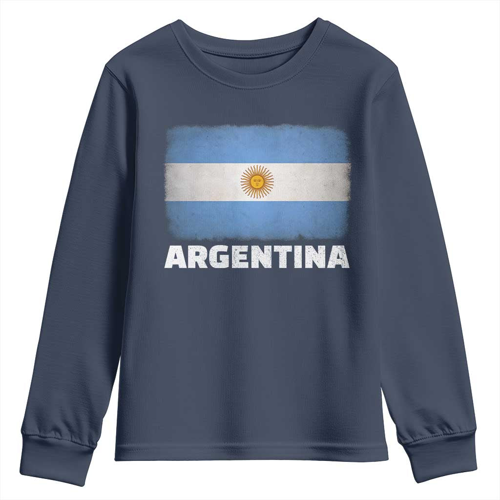 Vintage Argentina Flag Sun of May Argentinian Souvenir Youth Sweatshirt